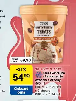 Tesco Tesco zmrzlina s kandovaným ovocem a ořechy nabídka