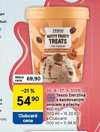 Tesco Tesco zmrzlina s kandovaným ovocem a ořechy nabídka