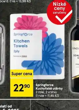 Tesco Springforce kuchyňské utěrky nabídka