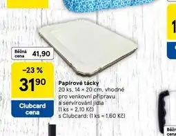 Tesco Papírové tácky nabídka