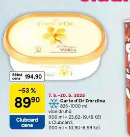 Tesco Zmrzlina carte d´or nabídka
