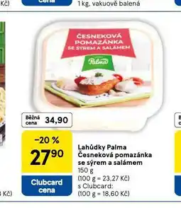 Tesco Česneko vá pomazánka se sýrem a salámem nabídka