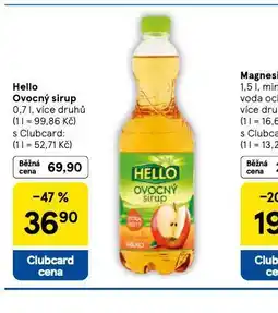 Tesco Hello ovocný sirup nabídka