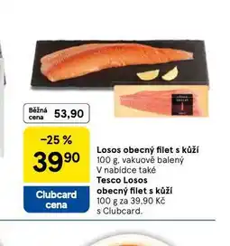 Tesco Losos obecný filet s kůží nabídka