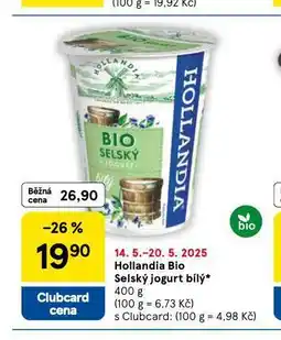 Tesco Hollandia bio selský jogurt bílý nabídka