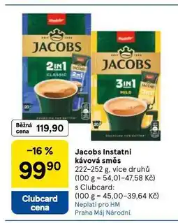 Tesco Jacobs instantní kávová směs nabídka