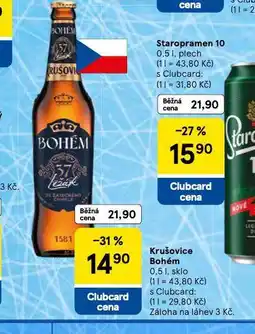 Tesco Pivo krušovice bohém nabídka