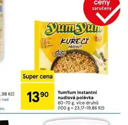 Tesco Yum yum instantní nudlová polévka nabídka