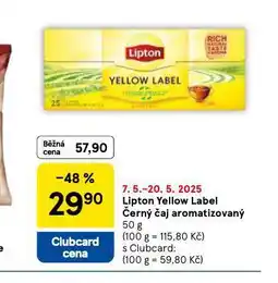Tesco Lipton yellow label černý čaj nabídka