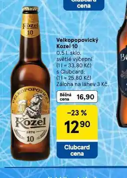 Tesco Pivo velkopopovický kozel 10 nabídka