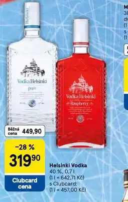Tesco Helsinki vodka nabídka