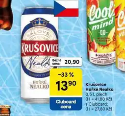 Tesco Krušovice hořké nealko nabídka
