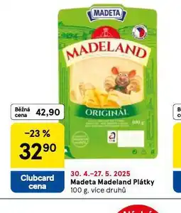 Tesco Madeta madeland plátky nabídka