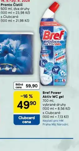 Tesco Bref power aktiv wc gel nabídka