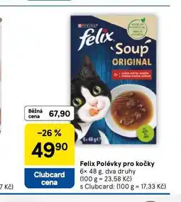 Tesco Felix polévky pro kočky nabídka