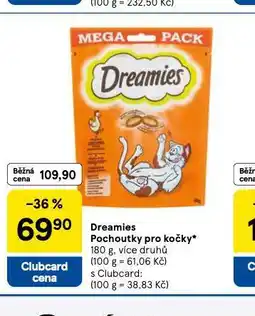 Tesco Dreamies pochoutky pro kočky nabídka
