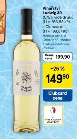 Tesco Vinařství ludwig 30 nabídka