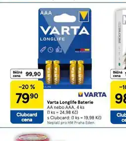 Tesco Varta longlife baterie nabídka