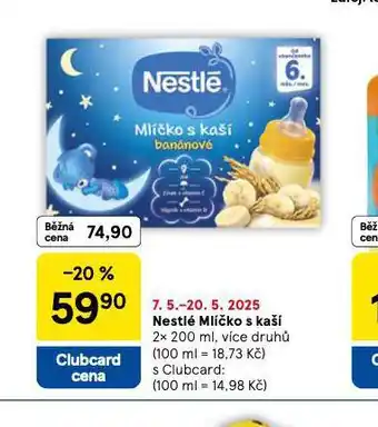 Tesco Nestlé mlíčko s kaší nabídka