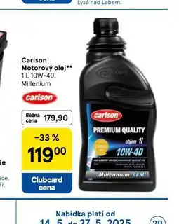 Tesco Carlson motorový olej 10w-40 nabídka