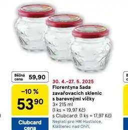 Tesco Zavařovací sklenice nabídka