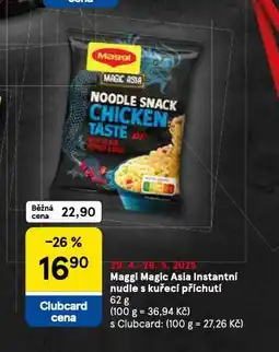 Tesco Maggi magic asia instantní nudle s kuřecí příchutí nabídka
