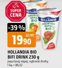 Trefa HOLLANDIA Bio Bifi drink nabídka