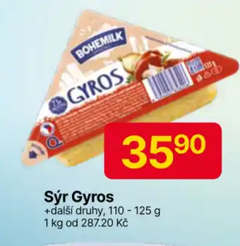 Hruška BOHEMILK Sýr Gyros nabídka