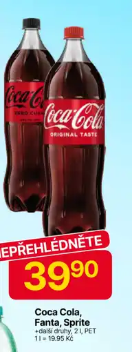 Hruška Coca Cola, Fanta, Sprite nabídka