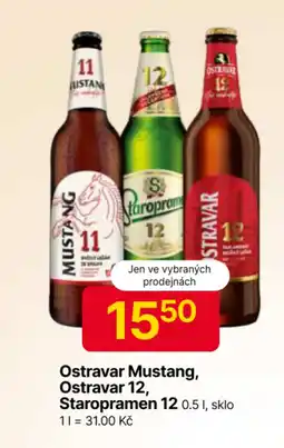 Hruška Ostravar Mustang, Ostravar 12, Staropramen 12 nabídka