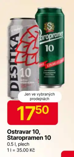 Hruška Ostravar 10, Staropramen 10 nabídka