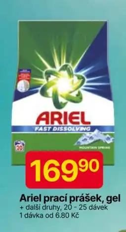 Hruška ARIEL prací prášek, gel nabídka