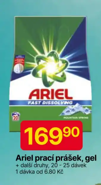 Hruška ARIEL prací prášek, gel nabídka