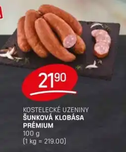 Flop Kostelecké Uzeniny Šunková klobása prémium nabídka