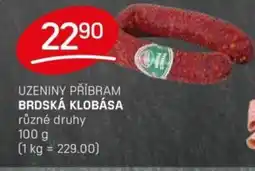 Flop Uzeniny Příbram Brdská klobása nabídka
