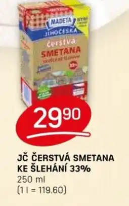 Flop MADETA Jč čerstvá smetana ke šlehání 33% nabídka