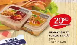 Flop Mexický salát, Rumcajs salát nabídka