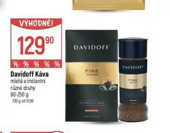 Globus Davidoff káva mletá a instantní nabídka