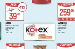 Globus Kotex tampony nabídka