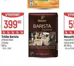 Globus Tchibo barista zrnková káva nabídka