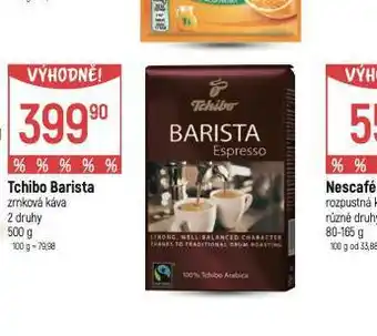 Globus Tchibo barista zrnková káva nabídka