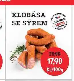 RABBIT řeznictví KLOBÁSA SE SÝREM 100g nabídka