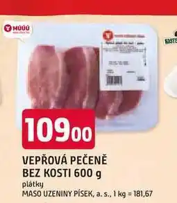 Trefa VEPŘOVÁ PEČENĚ BEZ KOSTI 600 g plátky nabídka