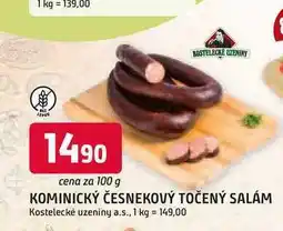 Trefa KOMINICKÝ ČESNEKOVÝ TOČENÝ SALÁM 100g nabídka