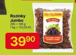 Hruška Dr. Ensa Rozinky Jumbo 200+ 100 g nabídka
