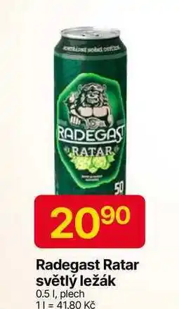 Hruška Radegast Ratar světlý ležák 0.5 I, plech nabídka