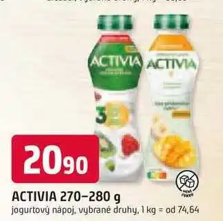 Trefa ACTIVIA 270-280 g jogurtový nápoj, vybrané druhy nabídka
