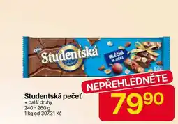 Hruška Orion Studentská pečeť čokoláda 260g, různé druhy nabídka