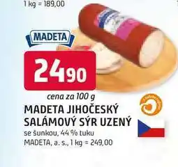 Trefa MADETA JIHOČESKÝ SALÁMOVÝ SÝR UZENÝ 100 g nabídka