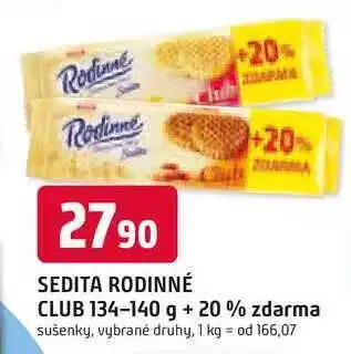 Trefa SEDITA RODINNÉ CLUB 134-140 g + 20% zdarma sušenky, vybrané druhy nabídka